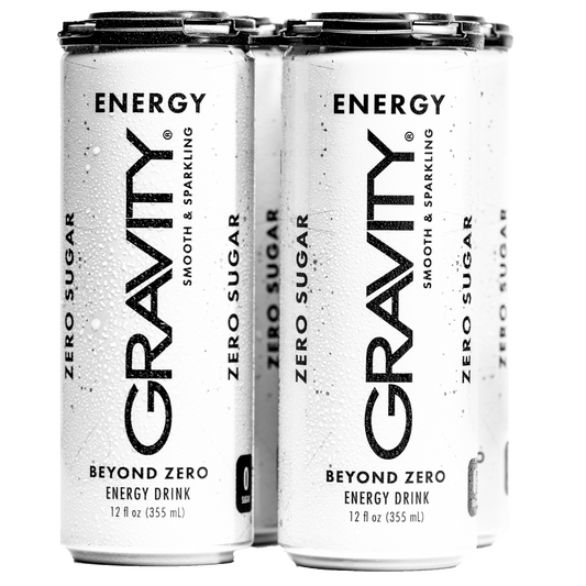 4 Pack - Gravity Energy Drink, Beyond Zero, 12 Fl Oz, Sugar Free, Natural Caffeine from Green Coffee…